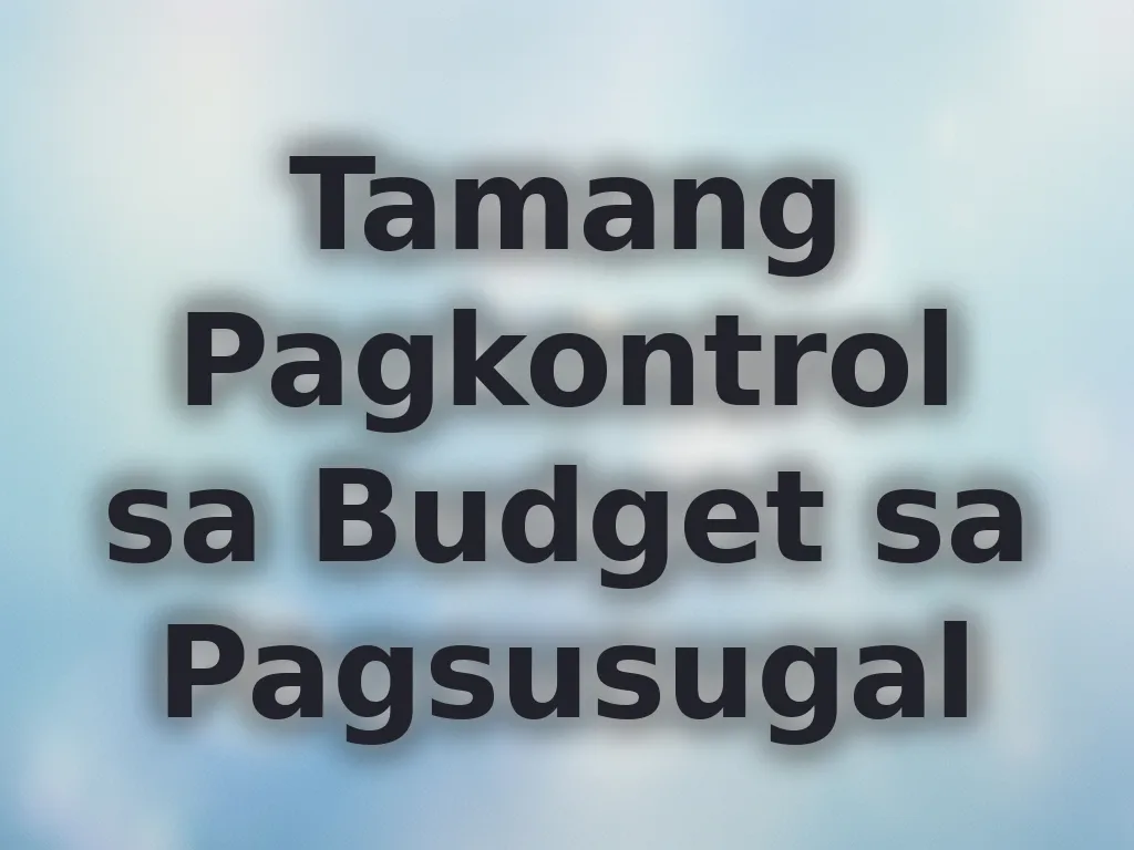 Pagkontrol sa Budget